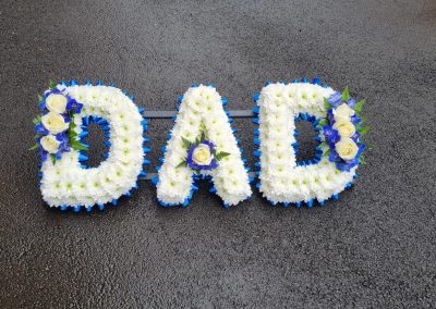 Blue 'Dad' Letter Tribute