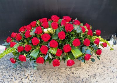 All Red Rose Casket Spray