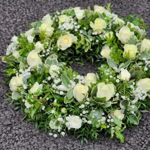 Ivory Rose Wreath