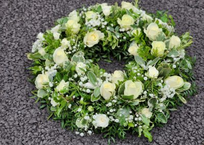Ivory Rose Wreath