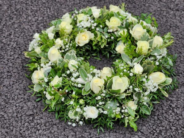 Ivory Rose Wreath