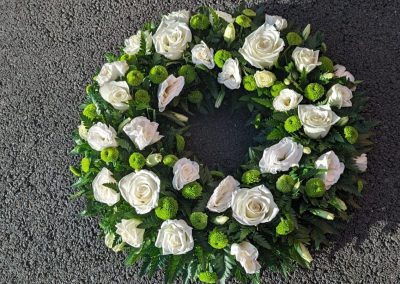 White and Green Wreath
