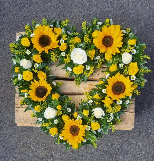 Sunflower Funeral Heart
