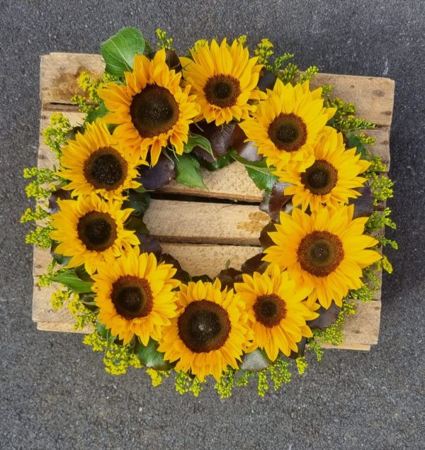 Sunflower Funeral Wreath