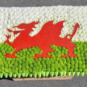 Bespoke Welsh Dragon Funeral Tribute