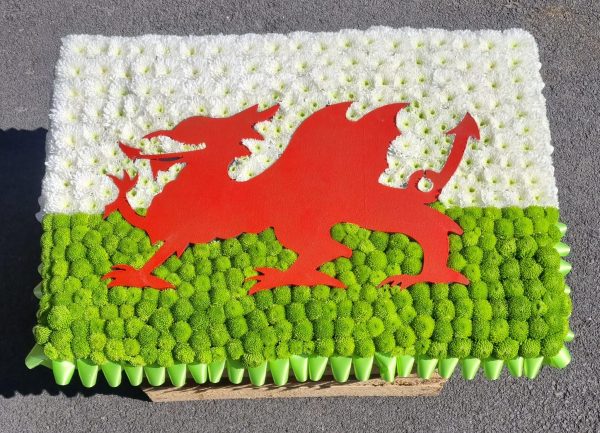 Bespoke Welsh Dragon Funeral Tribute