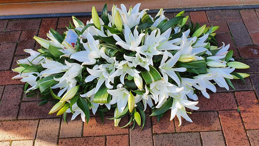 All Lily Casket Spray