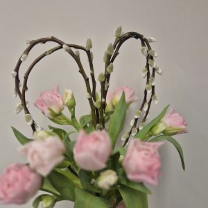 Tulip & Willow Heart Hand-Tied Bouquet